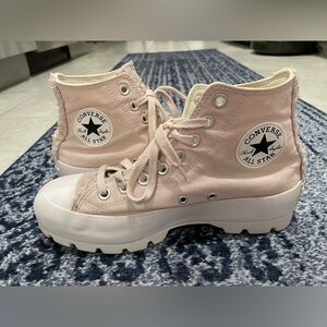 Converse Blush Pink Lugged High-Tops Sz 8.5